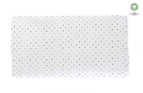 MOTHERHOOD Stretch lepedő elasztikus BIO Black Dots 60x120cm