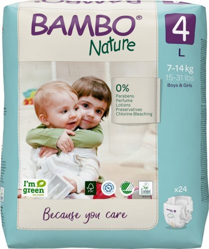 BAMBO Nature eldobható pelenkák 4 L (7-14 kg) 24 db BAMBO Nature pelenkák eldobható 4 L (7-14 kg) 24 db