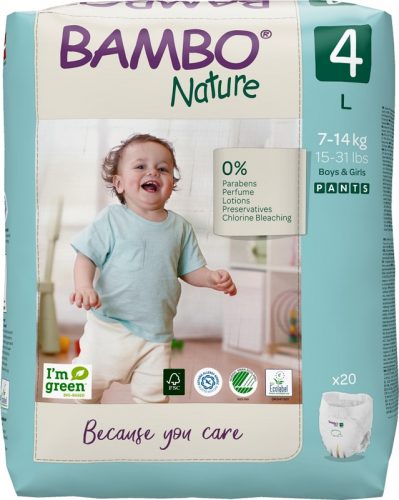 BAMBO Nature Pants Eldobható pelenkák 4 L (7-14 kg) 20 db