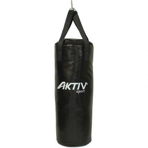 Boxzsák Aktivsport hevederes 80x30 cm fekete