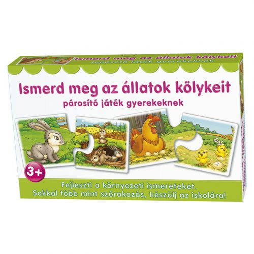 Párosító játék Ismerd meg az állatok kölykeit