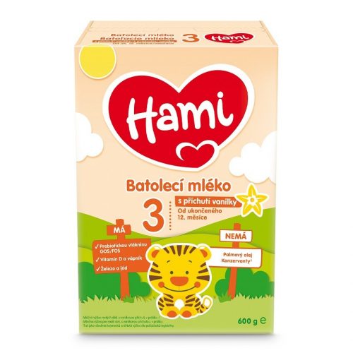 HAMI 3 Gyermektej vanília ízesítéssel 600 g