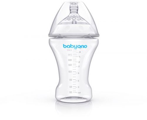 BABYONO Természetes szoptatós antikolikus palack 260 ml