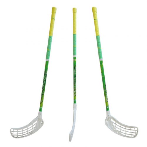 Floorball ütő üvegszálas Gravity Kids 76/87 cm IFF jobbos zöld