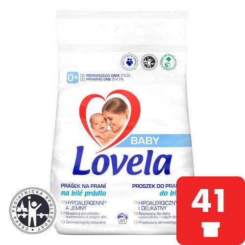 LOVELA Baby mosópor fehér ruhákhoz 4,1 kg / 41 mosási adag