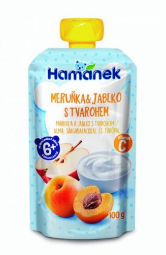 HAMÁNEK Sárgabarack és alma túróval 100 g