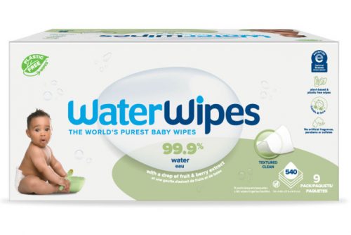 9x WATERWIPES Nedves törlőkendők, műanyagmentes Soapberry 60 db ( 540 db )