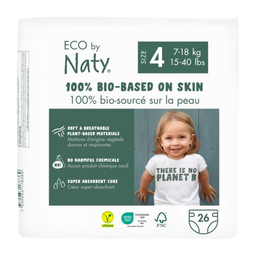 ECO BY NATY Egyszer használatos pelenkák 4 (7-18 kg) 26 db