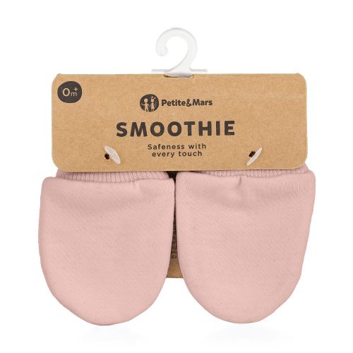 PETITE&MARS újszülött kesztyű Smoothie Delicate Pink