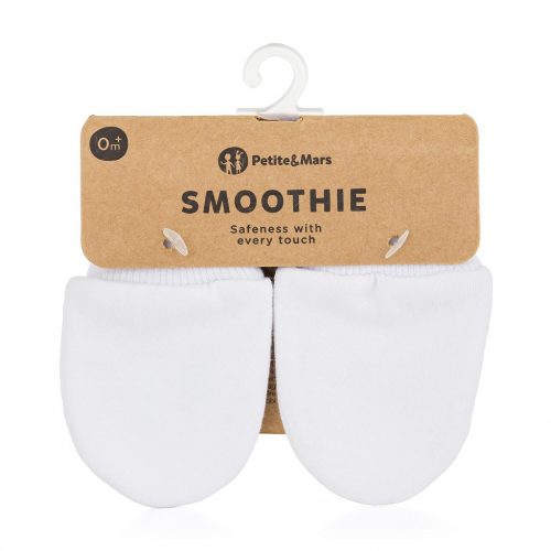 PETITE&MARS újszülött kesztyű  Smoothie Infinity White