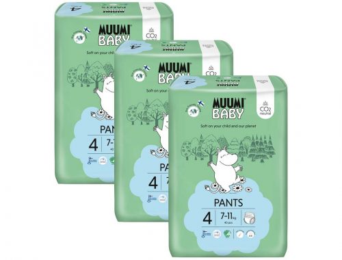 MUUMI Baby Pants 4 Maxi 7-11 kg (120 db), havi csomag ökopelenka