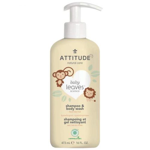 ATTITUDE Baby testszappan és sampon (2 az 1-ben) Baby leaves 473 ml