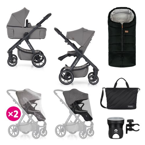 PETITE&MARS Kombinált babakocsi  ICON 2in1 Dove Grey XXL RWS