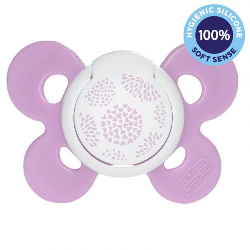 CHICCO Physio Comfort szilikon cumi kislány - pöttyös 1 db, 6-16 m