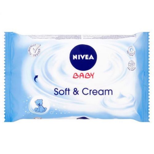 NIVEA Baby Soft & Cream (63 db) - nedves törlőkendők