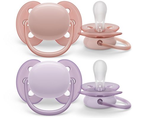 Philips AVENT SCF091/31 Játszócumi Ultrasoft Premium semleges 0-6hó lányos, 2 db