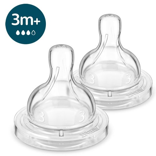 Philips AVENT SCY763/02 Etetőcumi Anti-colic közepes átfolyás 3hó+ 2 db