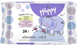 BELLA HAPPY BABY nedves törlőkendők E-vitaminnal 24 db