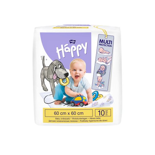 BELLA HAPPY BABY Baba pelenkázó alátét 60 x 60 cm (10 db)