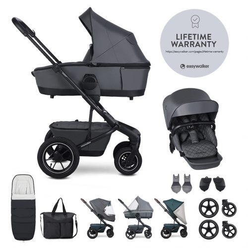 EASYWALKER Szett XXL kombinált babakocsi Harvey5 Air Premium Mineral Grey kiegészítőkkel