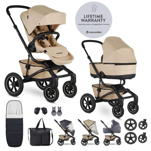 EASYWALKER Szett XXL kombinált babakocsi Jimmey Air Sand Taupe kiegészítőkkel