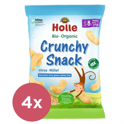 4x HOLLE Bio bio búza chips 25 g