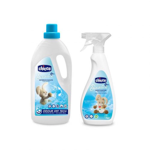 CHICCO Gyermek mosószer Sensitive 1,5 l + Folteltávolító Sensitive 500 ml