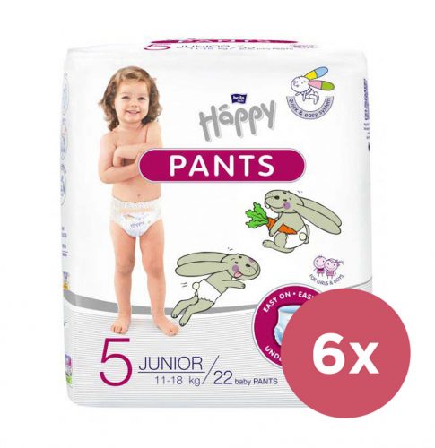 BELLA HAPPY Pants eldobható pelenkák 5 Junior (11-18 kg) 132 db - TÁSKÁS CSOMAG