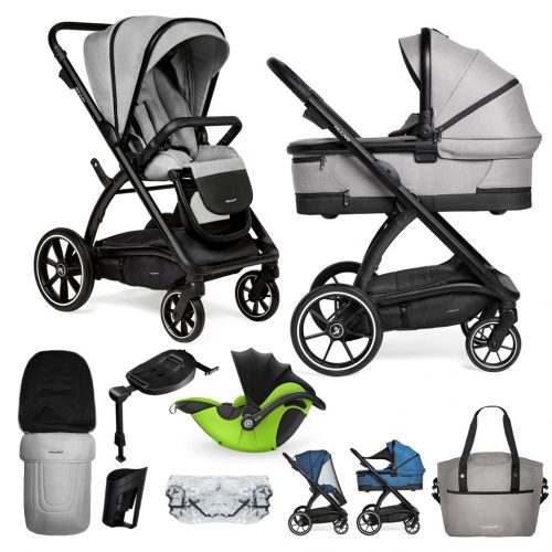 MUUVO Trükk szett 2in1 Acélszürke + KIDDY Evoluna i-size 2 + alaplap