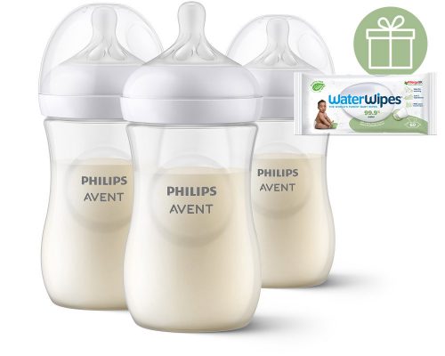 Philips AVENT SCY903/03 Natural Response cumisüveg 260 ml, 1hó+ 3db+WW Soapberry 60db