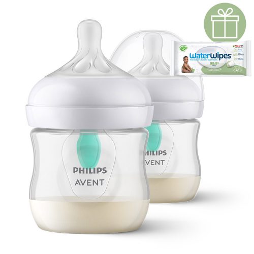 Philips AVENT SCY670/02 Natural Response cumisüveg AirFree szeleppel 125 ml, 0hó+ 2 db+WW Soapberr