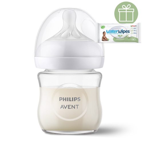 Philips AVENT SCY930/01 Natural Response üvegből készült cumisüveg 120 ml, 0hó++WW Soapberry 60db