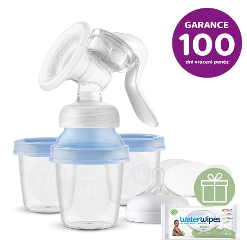 Philips AVENT SCF430/13 Kézi mellszívó VIA pohárral+WW Soapberry 60db